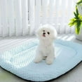 thumbnail image 4 of HongMinWen Cooling Pet Bed Mat, 4-Layer Breathable Ice Pad with Cloud Cotton Neck Support, Blue, Washable, Multiple Sizes for Dogs & Cats, 4 of 6
