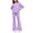 Purple, variant on BXJX Girls Outfit Sets Size 10-12, 2 Piece Long Sleeve Causal Crew Neck Sweatshirt and Flare Pants Sets