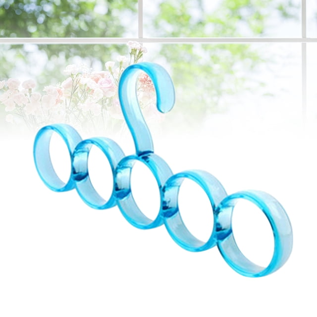 OULII 1Pcs Cintre à Cravates en Plastique Bleu Forme Circulaire pour Usage Domestique