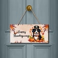 thumbnail image 2 of Happy Thanksgiving Bernese Mountain Dog Welcome Thankful Fall Autumn Pumpkin Landscape Wood Sign Berner Lover Gifts Hanging Wall Home Decor - 02021, 2 of 5