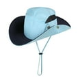 thumbnail image 6 of iHPH7 Hiking Cap Mens Bucket Hats for Sun Protection Packable Bucket Hats for Women Bucket Hat with Strings Hiking Hat, Blue One Size, 6 of 6