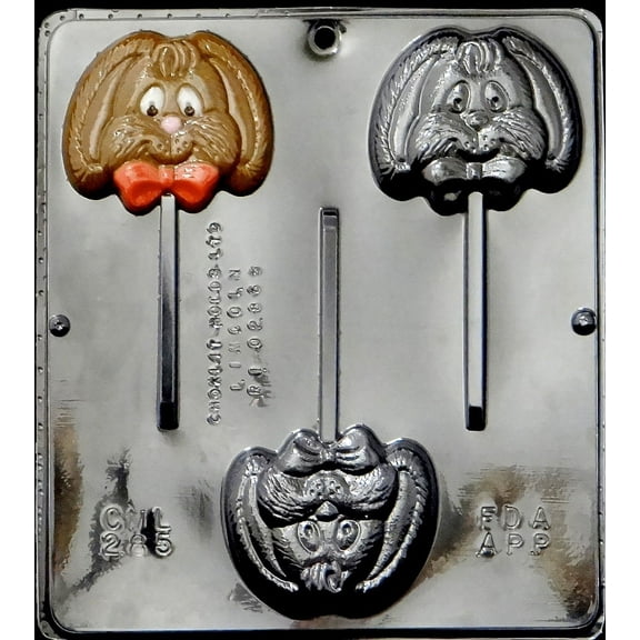 285 Floppy Ear Dog Pop Lollipop Chocolate Candy Mold