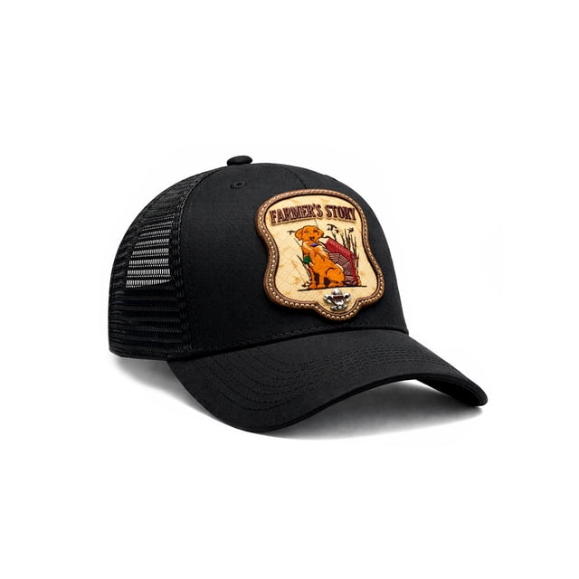 KNITE Gorra Farmer Dog Yellow Trucker Hombre Ajustable Estilo Rancho Western
