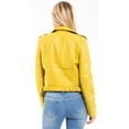 thumbnail image 4 of Made by Olivia Women's Classic Slim Fit Faux Leather Zip Up Biker Jacket, 4 of 7