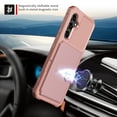 thumbnail image 5 of ELEHOLD Back Wallet Case for Samsung Galaxy A34 5G Flip Folio Card Slots Magnetic Clasp Slim Shockproof Heavy Duty Works with Magnetic Car Mount for Samsung A34 5G,Rosegold, 5 of 7