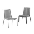 thumbnail image 4 of Crosley Fruniture Fenton 4Pc Outdoor Wicker Stackable Chair Set Gray/Matte Black - 4 Chairs, 4 of 12