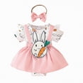 thumbnail image 1 of NIEWTR Robe Sans Manches à Blocs de Couleur Coupe Ajustée pour Bébé Fille, Mignonne Robe d'Été Décontractée avec Bandeau (Rouge, 3-6 Mois), 1 of 9