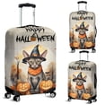 thumbnail image 2 of Happy Halloween Sphynx Witches Hat Pumpkin Carving Travel Luggage Cover Cat Lover Kitten Owner Gifts Idea Suitcase Dust Protective Decor - 02019, 2 of 5