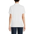 thumbnail image 2 of Lands' End Essentials Women's Short Sleeve All Day Comfort Polo Shirt - 100% Cotton Won't Shrink Pill Fade, 2 of 3