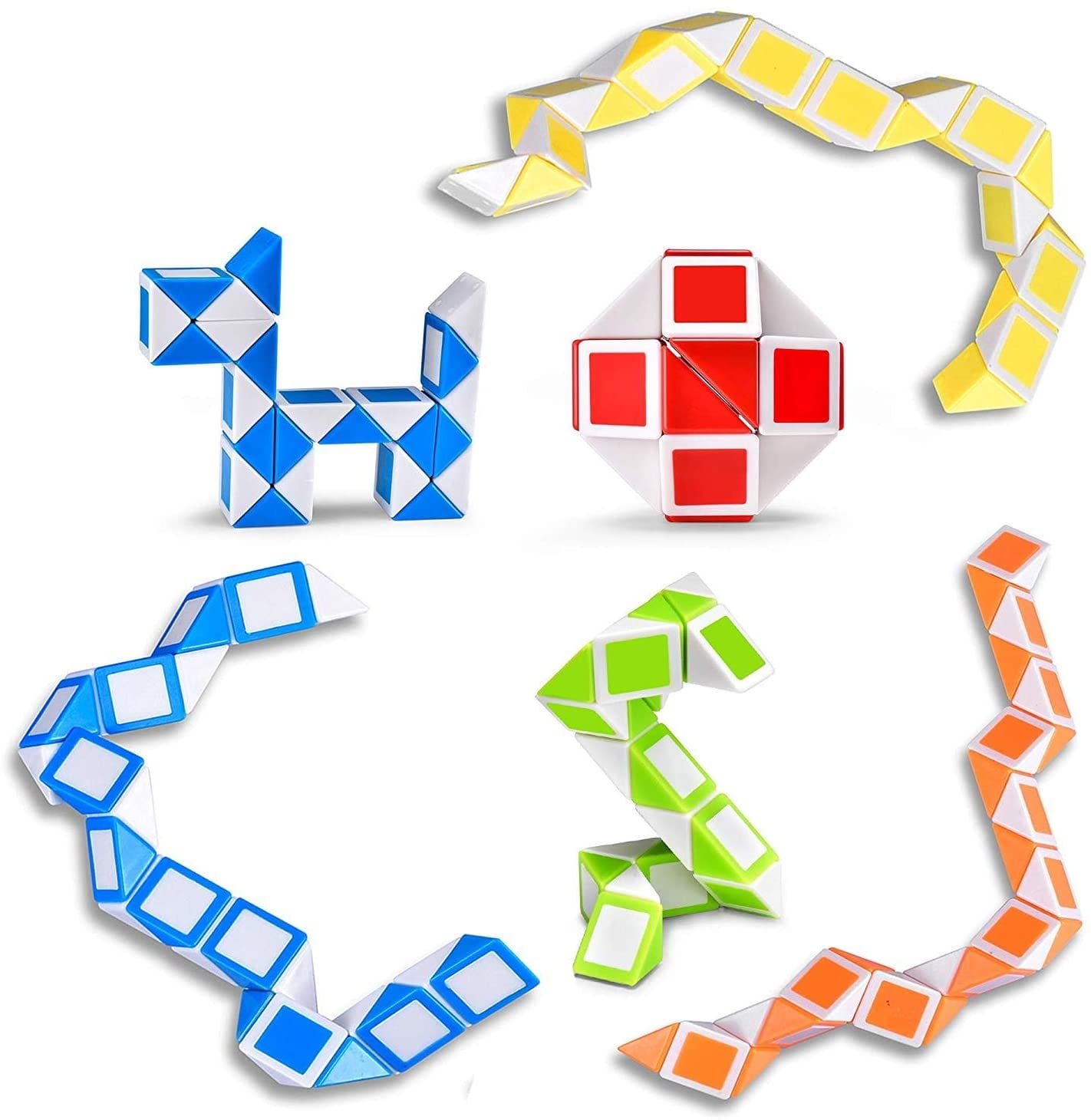 Ganowo Fidget Snake Cube Puzzle Party Favors Magic Ruler Twist Sensory Toys Good 
