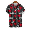 thumbnail image 2 of COM1950s Shorts pour Hommes, Chemises pour Hommes, Mode Décontractée Col Rabattu Impression de la Saint-Valentin Chemise à Manches Courtes Blouse, Chemise de la Saint-Valentin, Chemises Décontractées d'Été pour Hommes, Shorts Courts pour Hommes, 2 of 8
