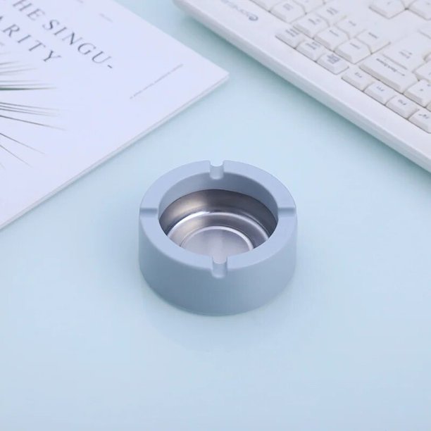 Cenicero Redondo de Silicona Suave para Cigarros Accesorios de Escritorio para el Hogar BANYUO