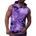 thumbnail image 5 of Men's Workout Hooded Tank Tops Sleeveless Gym Training Hoodies Bodybuilding Muscle Cut Off T Shirt Camo Printed, 5 of 6