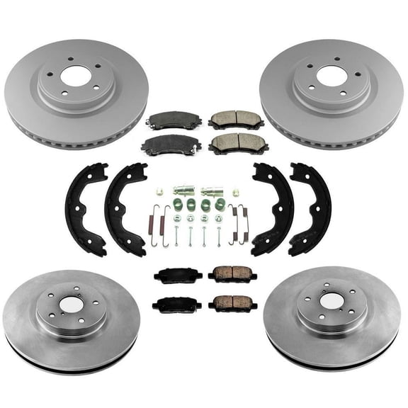 Front Rear Brake Rotors & Ceramic Brake Pads for Infiniti QX50 16-17 8pc kit
