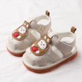 thumbnail image 2 of Linfrsh Baby Sandal Toddler Girls PU Leather Soft Sole Open Toe Summer Sandals Kids Flower Princess Flat Shoes(Beige,6-9 Months), 2 of 5