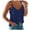 Blue, variant on Women Summer Tops Women's Summer V Neck Sleeveless Solid Color Tank Top & Camisole Crop Top Back Crop Animated Thick Strap Design Your Own Tops for Women Camisole with Bra Chiffon Cute White 2XL