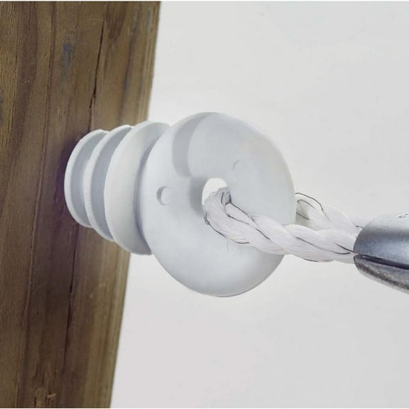 Dare Screw-In White Polyethylene Electric Fence Insulator (10-Pack) 2671W