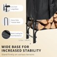 thumbnail image 4 of 4FT Firewood Rack with Zippered Waterproof Cover, Heavy-Duty Steel Wood Holder for Indoor & Outdoor Use, Patio, Backyard, Fireplace Log Storage, 4 of 7