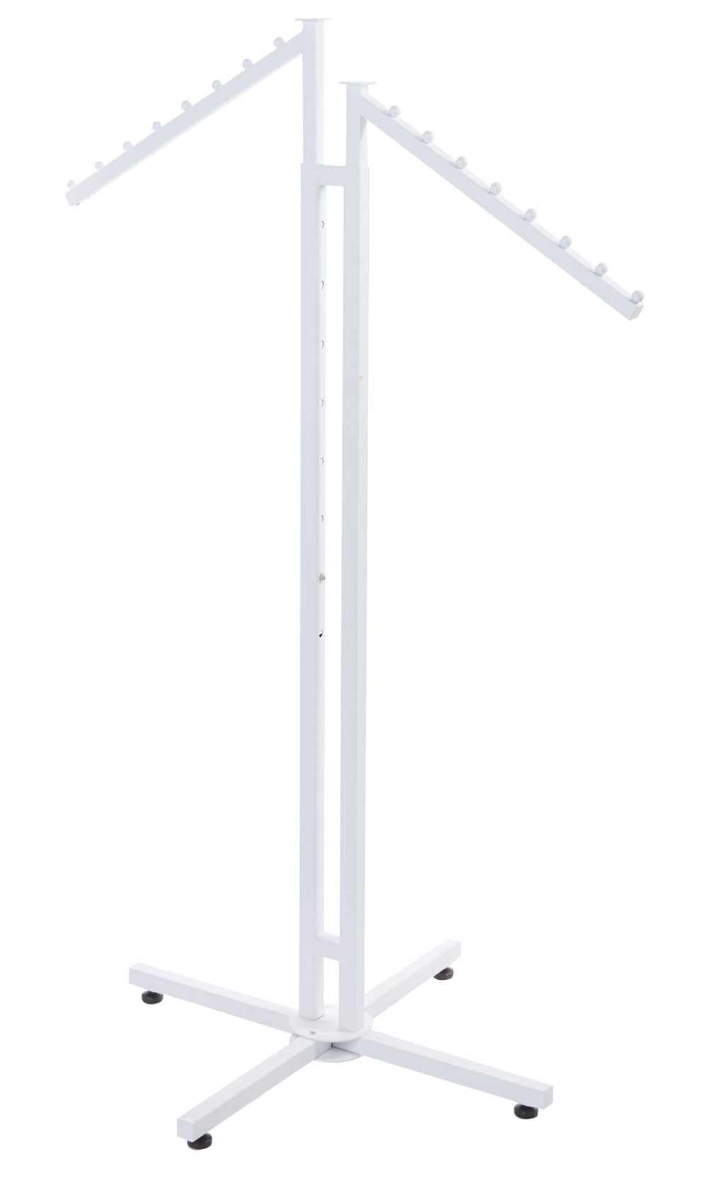Clothing Rack Two Way Straight 2 Arms Clothes Garment Retail Display White 
