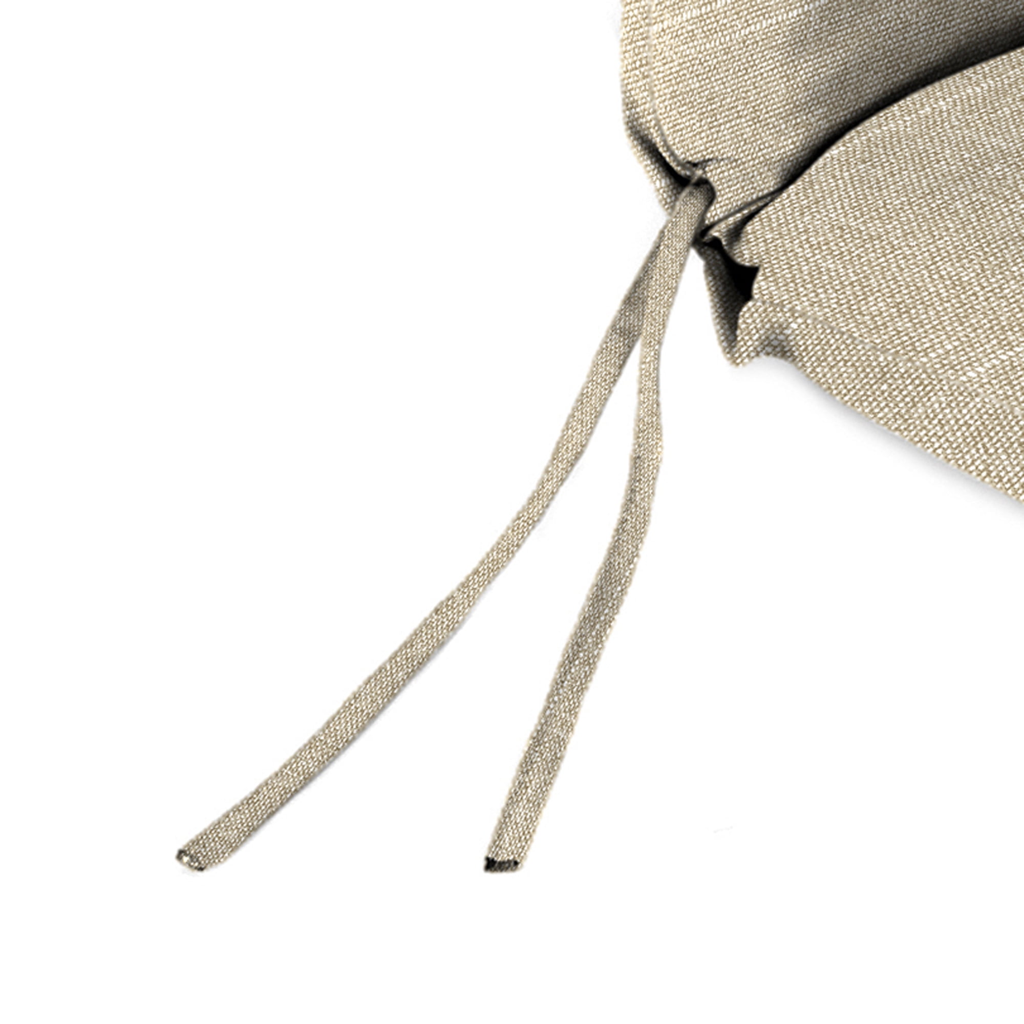 Jordan Manufacturing 44" x 22" Tory Bisque Tan Solid Rectangular Outdoor Chair Cushion with Ties and Hanger Loop