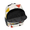 thumbnail image 6 of FORMRS School Backpack with Front Zippered Pocket 12" Student Travel Daypack, Beige Triangles, 6 of 6