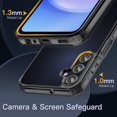 thumbnail image 6 of JETech 3 in 1 Case for Samsung Galaxy A15 5G / 4G 6.5-Inch, with 2-Pack Screen Protector, Tempered Glass Film, Shockproof Bumper Phone Protective Cover Clear Back (Black), 6 of 6