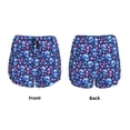 thumbnail image 3 of Daiia Blue Skull Flower Pattern Women's 2 in 1 Running Shorts - Lightweight Athletic Workout Gym Yoga Shorts Liner with Phone Pockets-Medium, 3 of 7