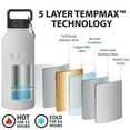 thumbnail image 3 of Healthy Human Stainless Steel Water Bottle | Double Walled Vacuum Insulated Water Thermos for Adults | Eco-Friendly Travel Bottles with Leak Proof Lid (Pure White, 32 oz/ 946 ML), 3 of 5