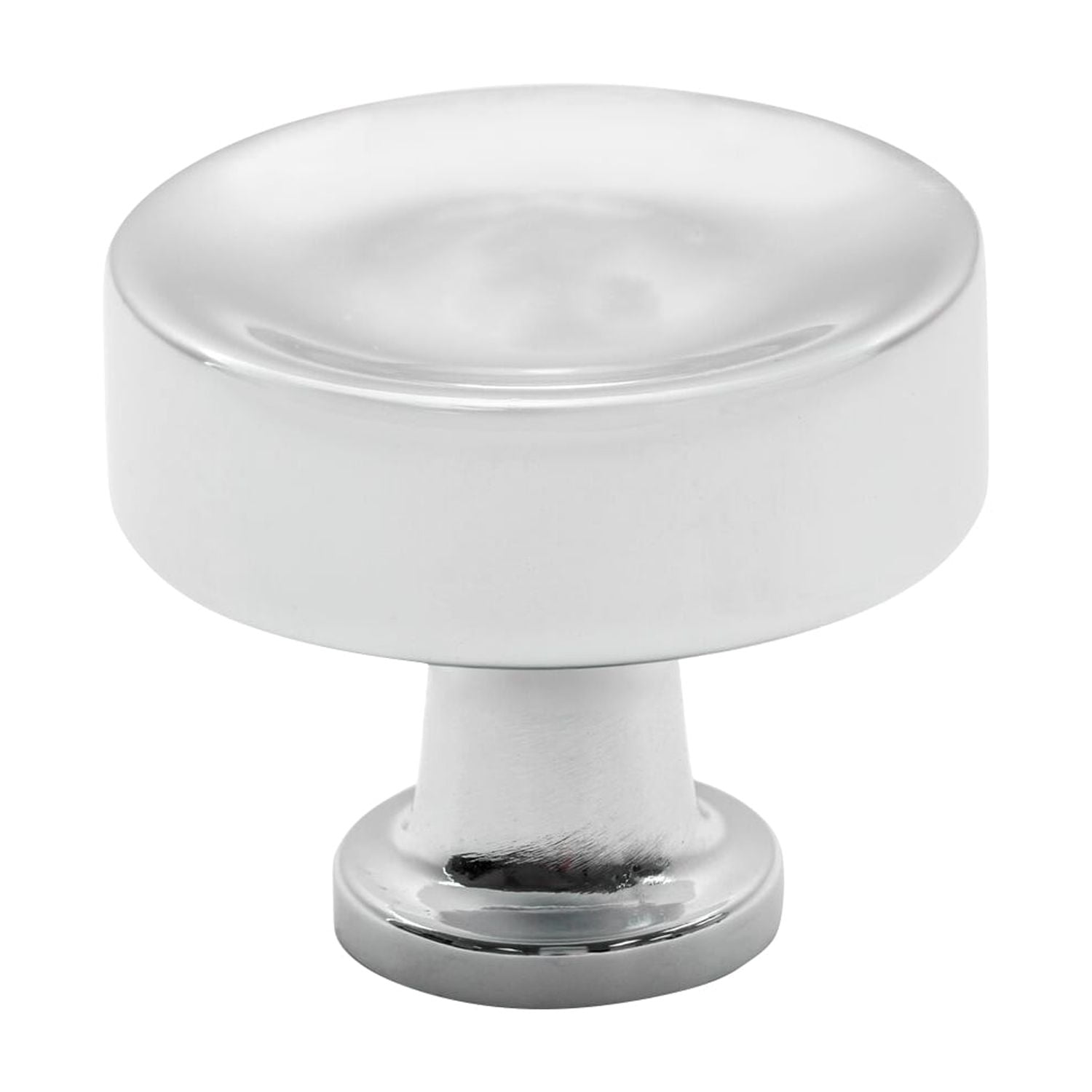 10-Pack Traditional Round Metal Chrome Kitchen Cabinet Drawer Knob 1-3/8" (35mm)