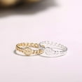 thumbnail image 3 of Good Luck Smiley Face Ring Set Smiling Face Stackable Ring Charm Lady Girlfriend Wedding Birthday Anniversary Size 8 - Gold,8#, 3 of 5