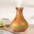 thumbnail image 2 of Wood Grain Petals Aromatherapy Machine Humidifier Colorful Lights Mute Home Light Wood, 2 of 6