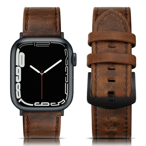Correa de reloj EDIMENS compatible con piel Apple Watch de 45 mm/42 mm
