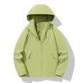 thumbnail image 2 of Zpanxa Reversible Hooded Windbreaker Women, Packable Lightweight Waterproof Zip Up Rain Jacket, 2 of 3