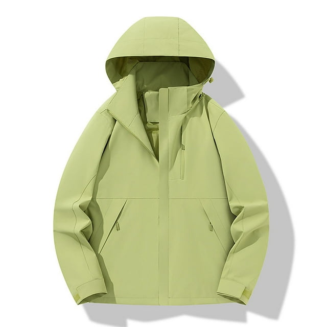 Soki Imperméable pour Femmes Veste de Pluie Légère Coupe-Vent à Capuche avec Poche pour Extérieur