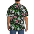 thumbnail image 5 of Wukai Lilies Flowers Men's Casual Short-Sleeve Button Down Shirt - Lightweight Summer Dress Shirt for Daily Wear-X-Large, 5 of 7