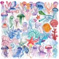thumbnail image 1 of Paquete de pegatinas Ocean, 50 unidades, calcomanías de vinilo con forma de pez tropical en colores, 1 of 2