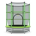 thumbnail image 1 of Patiojoy Trampoline Rond pour Enfants avec Lit Combiné, Trampoline avec Filet de Sécurité, Vert, 1 of 6