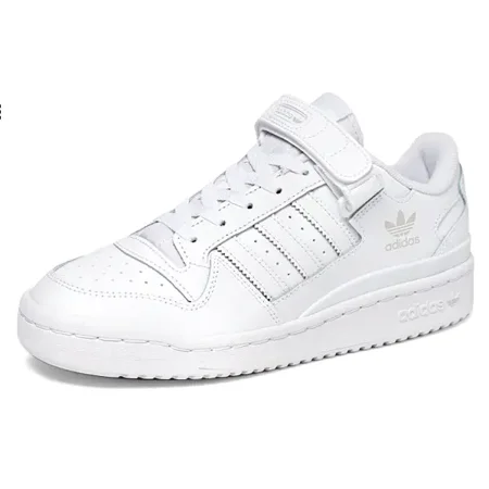 АDIDAS FORUM LOW TRAINERS SPORTS SNEAKERS UNISEX MEN SIZE 7 = WOMEN SIZE 8.5 SHOES WHITE NEW