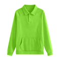 thumbnail image 5 of Stralyhd Womens Sweatshirts Polo Neck Pullover Long Sleeve Clothes Fall Casual Outfit with Pockets Green XL, 5 of 5