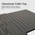 thumbnail image 5 of Large Extendable Patio Dining Table, Aluminum Metal Indoor Outdoor 53"- 106" Adjustable for 6-8 Person Rectangular Table for Porch Backyard Balcony Garden (Dark-Brown,1 Table), 5 of 5