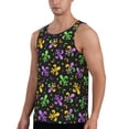 thumbnail image 2 of Gaeub Mardi Gras Carnival4 Men's Athletic Tank Top, Workout Sleeveless Shirts, Running Tank Tops for Gym, Running, Training - Small, 2 of 9