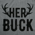 thumbnail image 2 of Mens Her Buck T shirt Funny Deer Hunting Couples Relationship Gift for Hunters Graphic Tees, 2 of 9