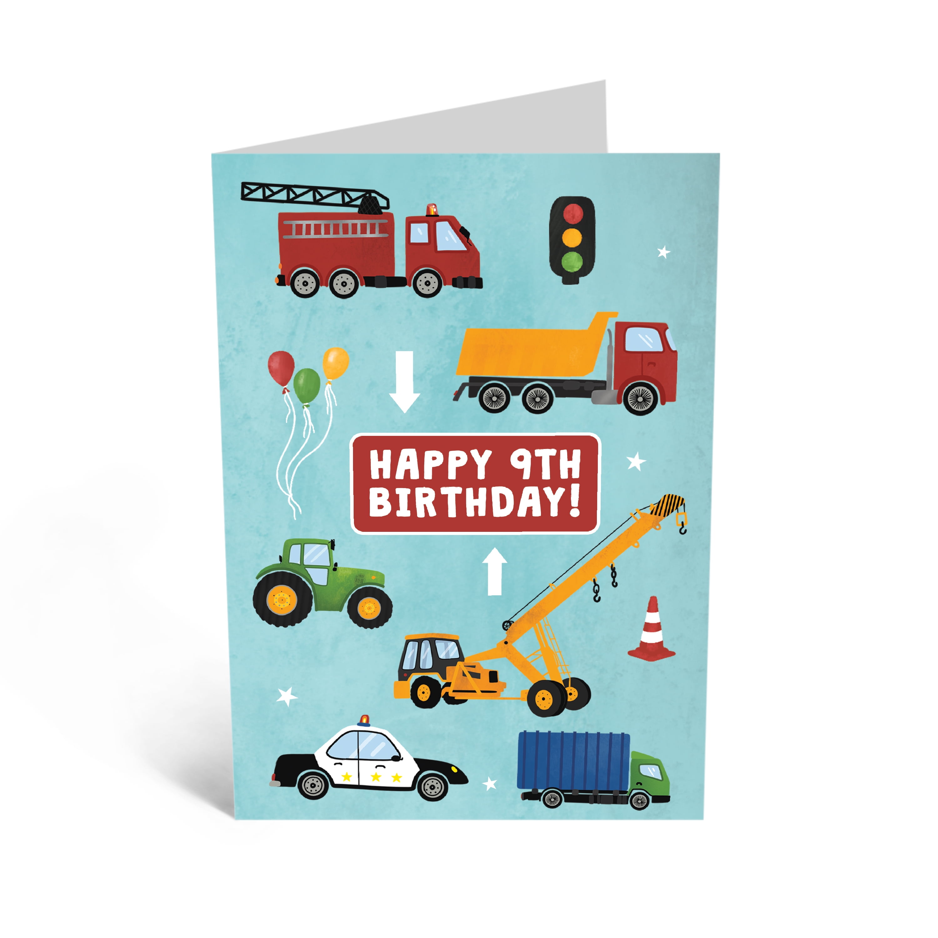 Colorful Ninth Birthday Card for Boys - Happy 9th Birthday - Age 9 ...