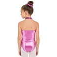 thumbnail image 2 of YiZYiF Kids Girls Sleeveless Sequins Bodysuit with Metallic Hairband Ballet Dance Leotard Performance Outfit Pink 6, 2 of 6