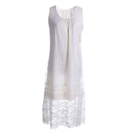 - S/M Fit Beige Antique Knife Pleat Bodice Floral Lace Overlay Dress