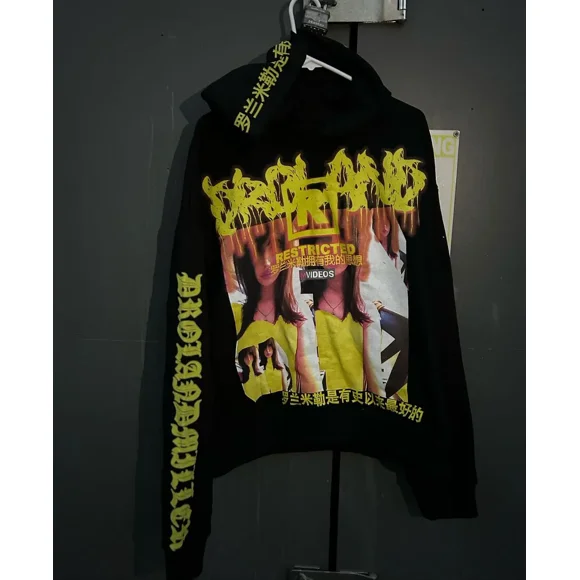 Harajuku Jeff The Killer Punk Gothique Chandails à Capuchon Femmes Mode Urbaine Tops Grunge Couples Chandail en Molleton Chandail à Capuchon Surdimensionné Vêtements Y2k