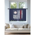 thumbnail image 4 of Sheer Curtains 45 Inch Length, American Flag Semi Sheer Curtains Light Filtering Window Treatment, US Flag Baseball Stars Navy Blue Privacy Voile Drapes for Living Room Bedroom 52x45 Inch, 4 of 7
