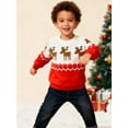 thumbnail image 4 of HILEELANG little Boy（2-7Y) Sweatshirts Christmas Red Graphic Elk Pullover Cotton Crewneck Clothes 8T, 4 of 8