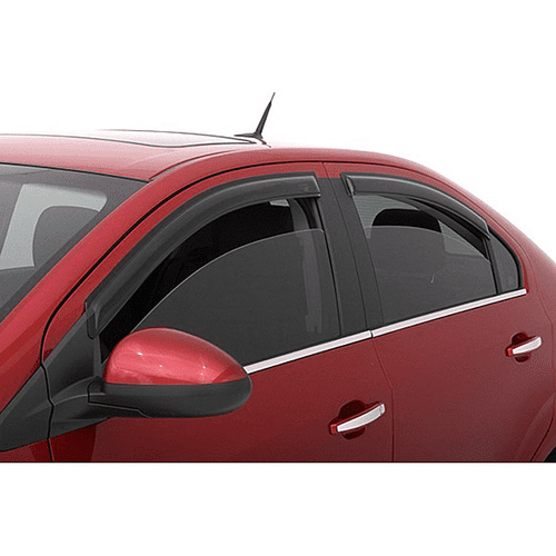 Side Window Visor Rain Guards — Out-Channel, Compatible with 2012-2015 Honda Civic 4D/4DR Sedan,4pcs Dark Smoke Wind Deflectors, UV-Resistant