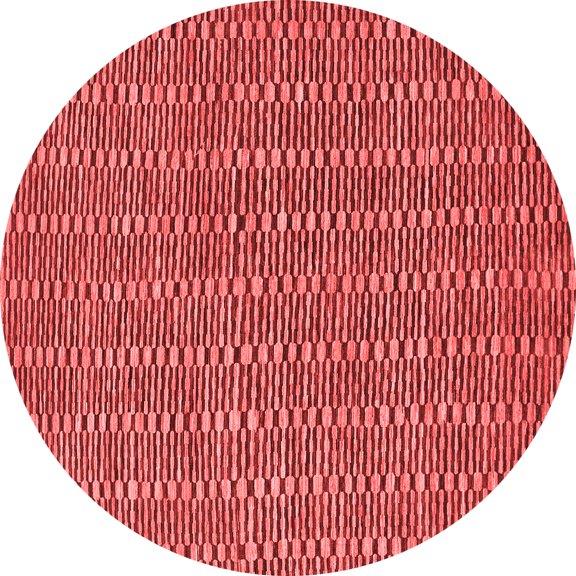 Ahgly Company Indoor Round Abstract Red Contemporary Area Rugs, 4' Round